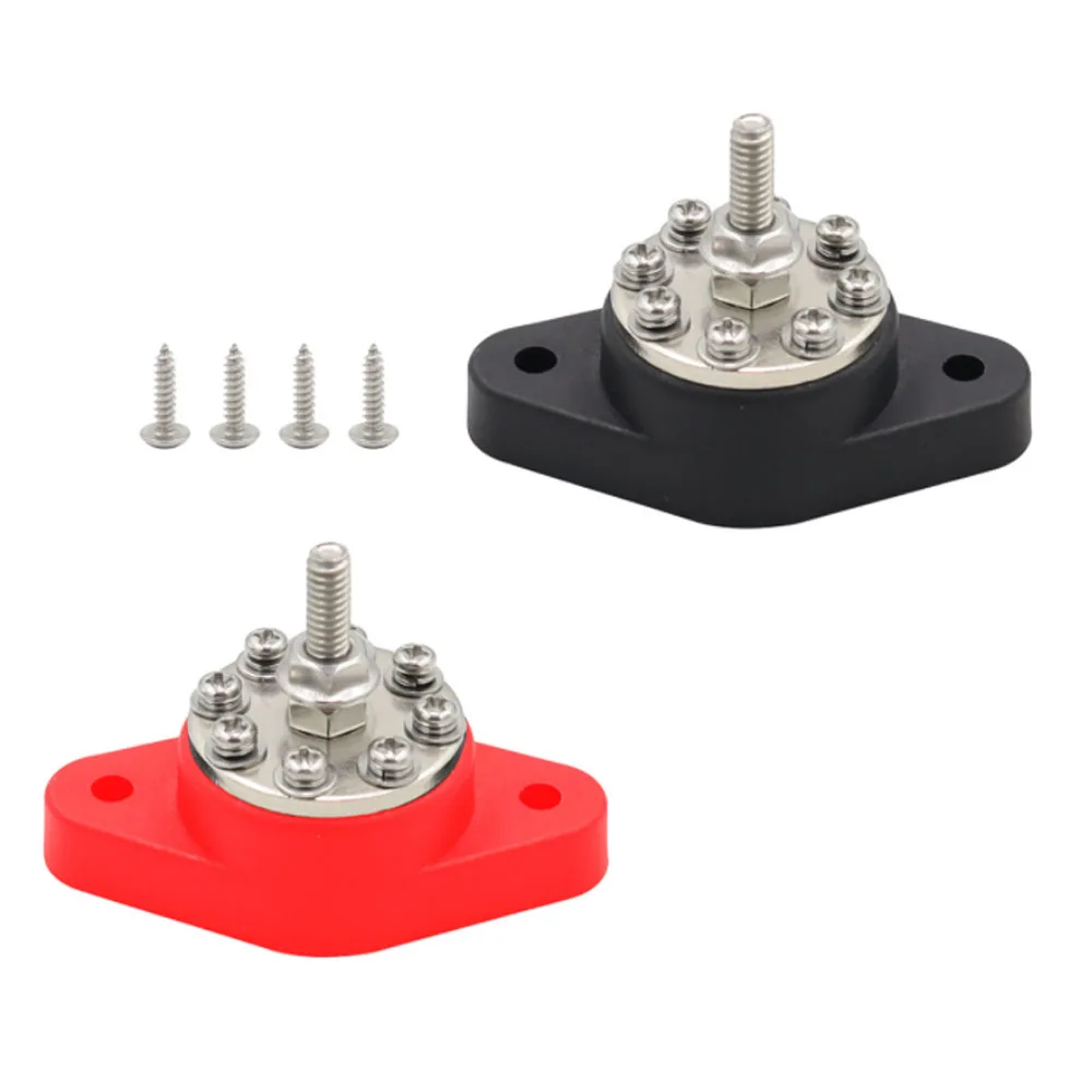 

M6 M10 Terminal Block Studs Bus Bar Kit 8 Post Distribution Stud Junction for Car Truck RV Boat Accessories