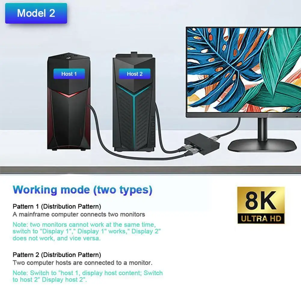 

Dp преобразователь 8k @ 60hz дисплей высокой четкости один в компьютер двухсторонний преобразователь два преобразователя в один два Y2u9