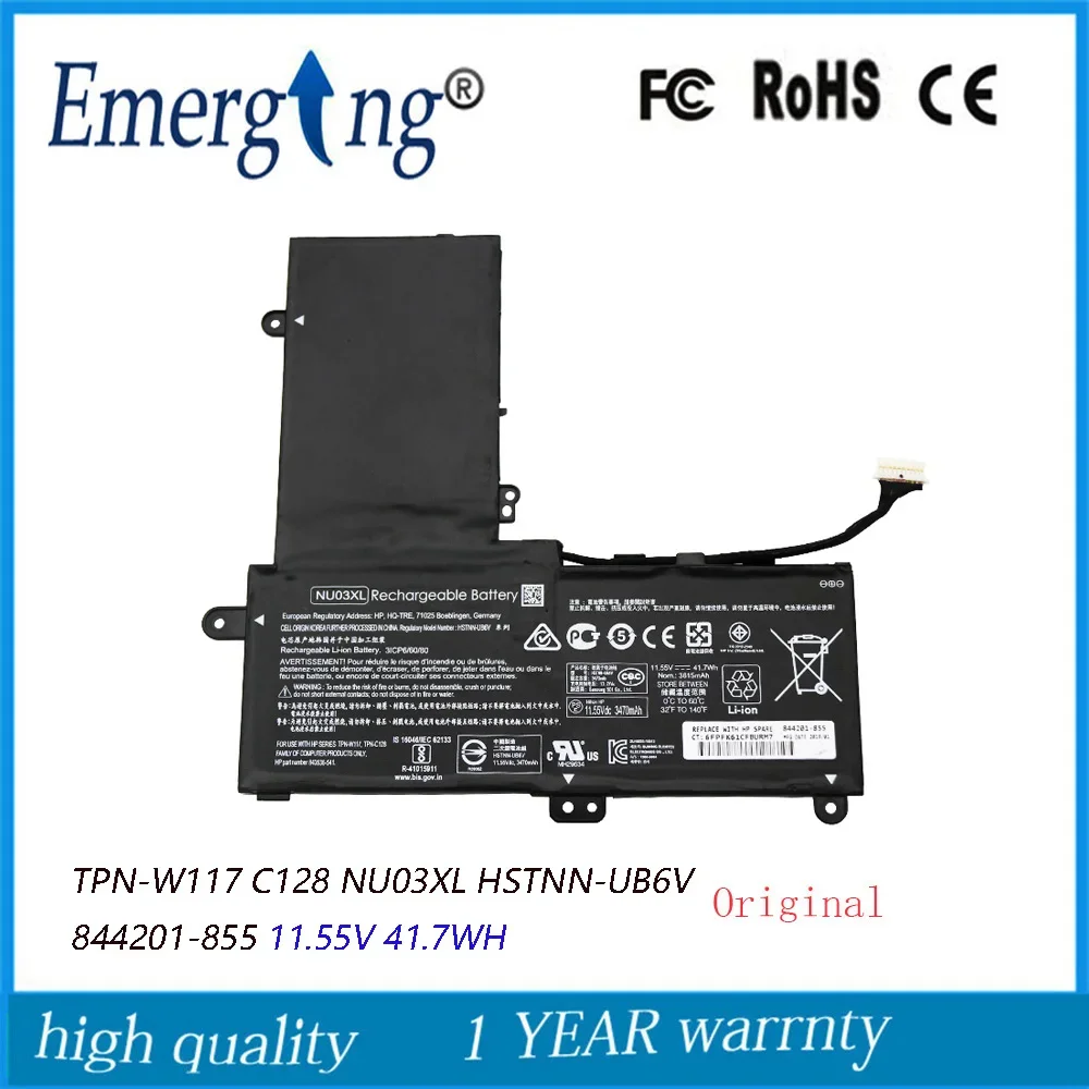 Оригинальный аккумулятор для ноутбука HP Pavilion x360 11-u000 HSTNN-UB6V 11 55-843536 541-844201 850 в Вт/ч