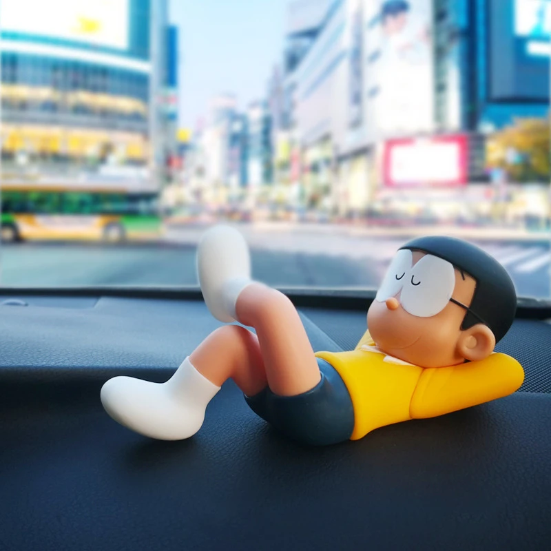 

Anime Doraemon Nobita Nobi Q Version PVC Action Figures Car Cake Decoration Model Dolls Toys Kids Birthday Gifts