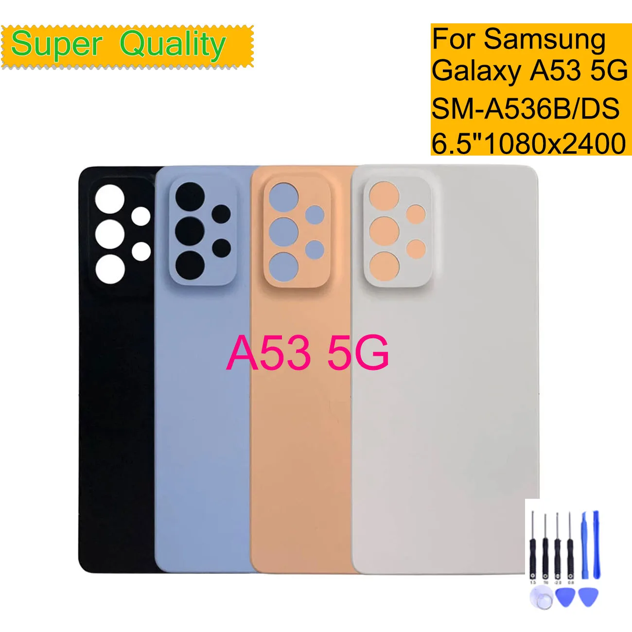 

For Samsung Galaxy A53 5G A536 SM-A536B Housing Back Cover Case Rear Battery Door Chassis Housing Shell Replacement