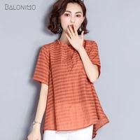 women blouse new summer striped t shirt casual loose female short sleeve tops blusas mujer de moda 2022 verano