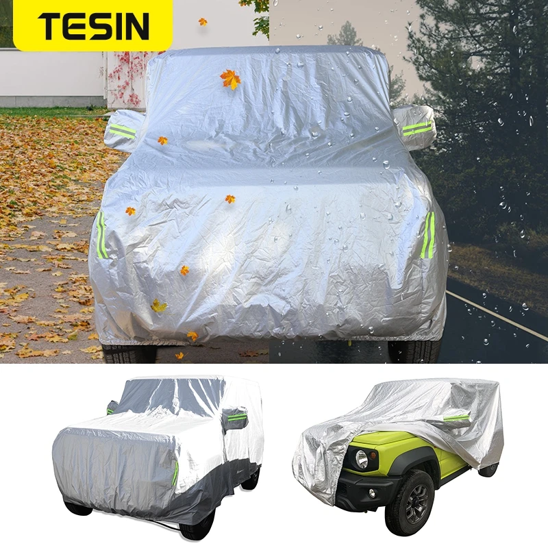 Car Body Covers Outdoor Waterproof Sun Rain Snow Protection UV Accessories For Suzuki Jimny 2019 2020 2021 2022 Exterior Parts