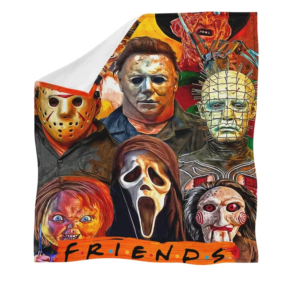 

Одеяло TOADDMOS из американского фильма «ужасы», фланелевое одеяло с надписью «Killer» для силовых друзей, для ТВ-шоу, домашний декор