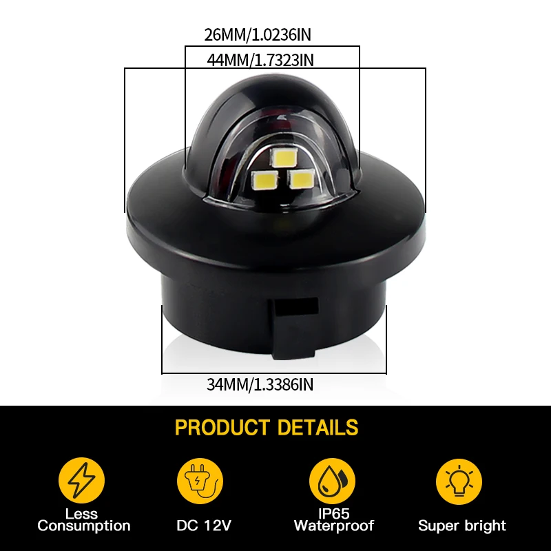 2x светодиодные фонари номерного знака лампа автоматического автомобильный