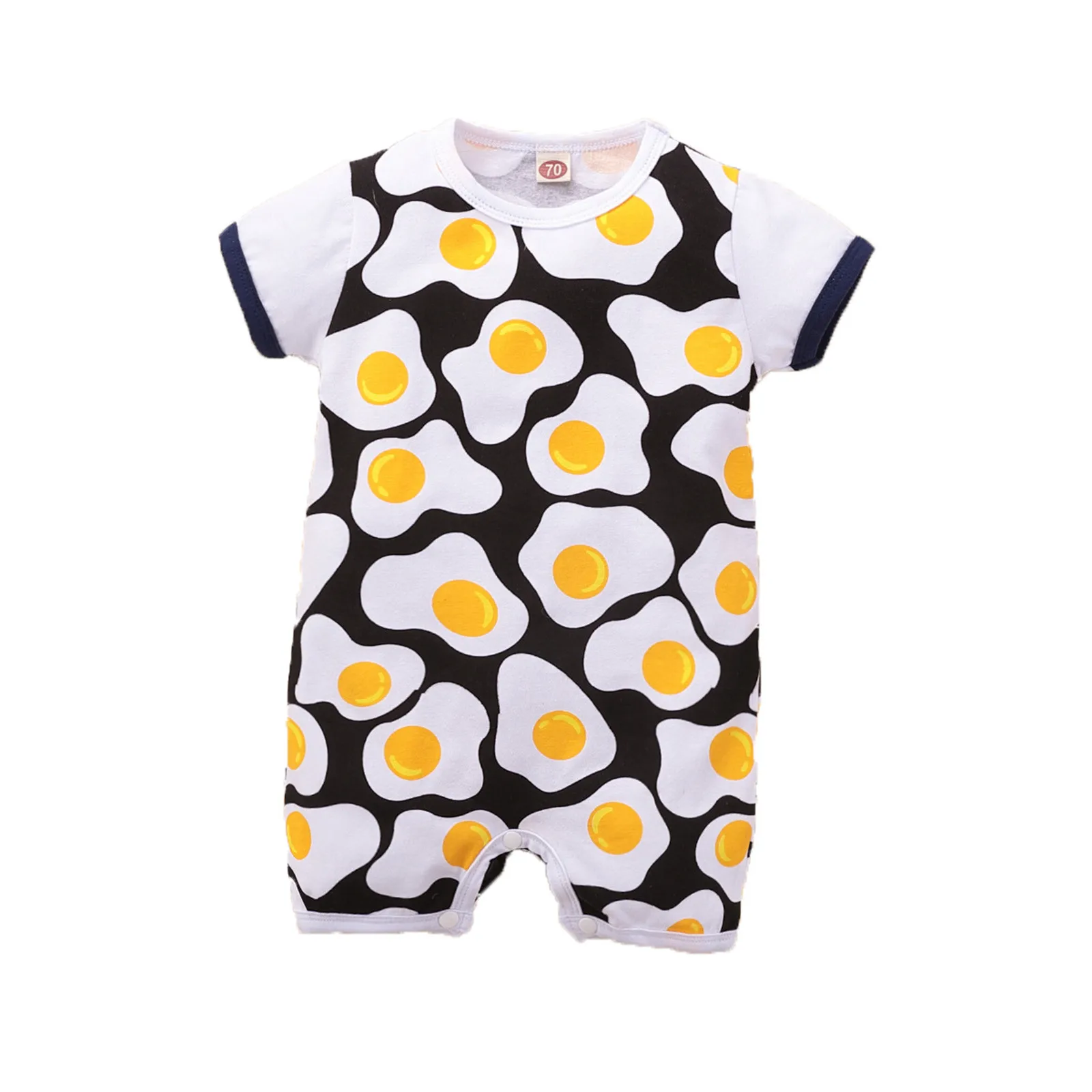 

Infant Kids Outfits Poached Eggs Printed Bodysuit Romper Baby Boys Boys Bodysuits
