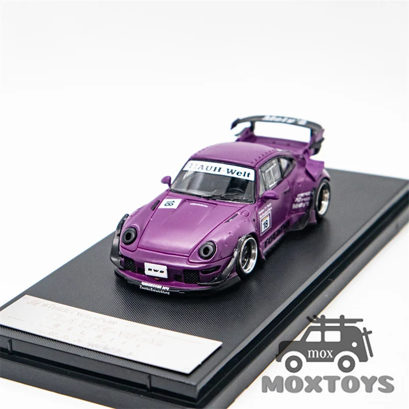 SW 1:64 RWB 993 Гоночная трасса Rotana / белый Limited 499 Литая под давлением модель автомобиля