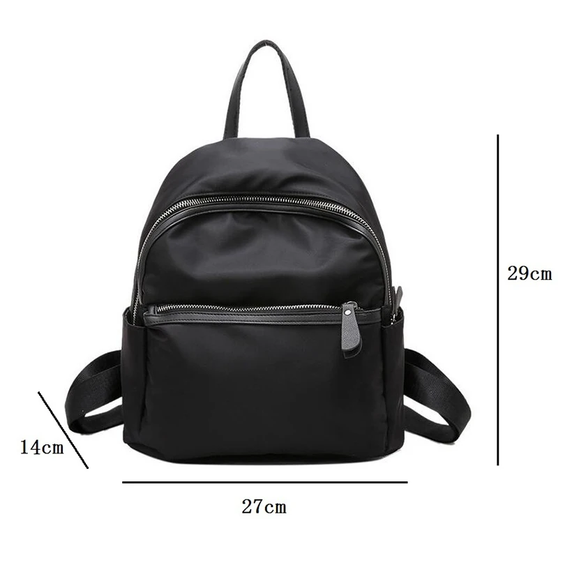 

Women Korean Fashion Design Backpack Travel Nylon Light Water-proof Small Rucksack Navy Green Black