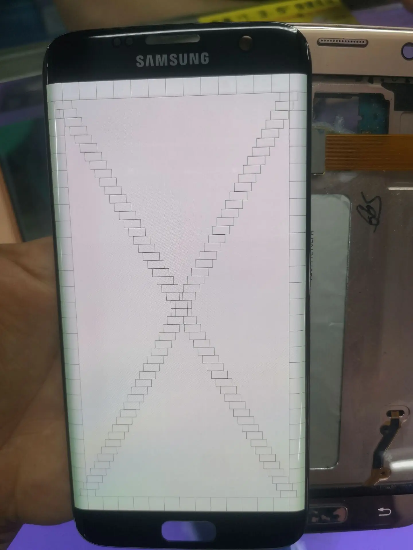 Дисплейный модуль (дисплей + сенсор) для смартфона SAMSUNG Galaxy S7 Edge цвет рамки