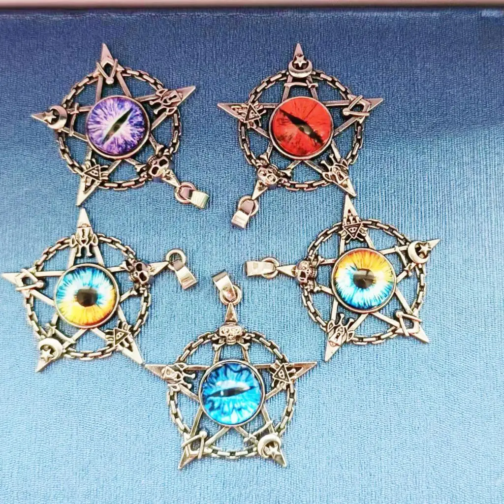

The Devil's Eye Pentagram Stainless Steel Pendant Necklaces For Women Men Trendy Chain Y2K Jewelry 2023 Accessories