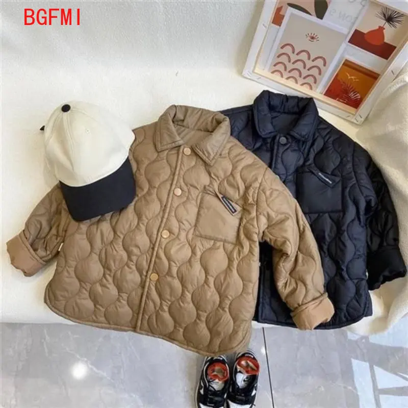 

2023 Korean Kids Girls padded Autumn Outerwear Winter Jacket for boy Childhood coats Shirt Children's clothing from 2 to 9 years