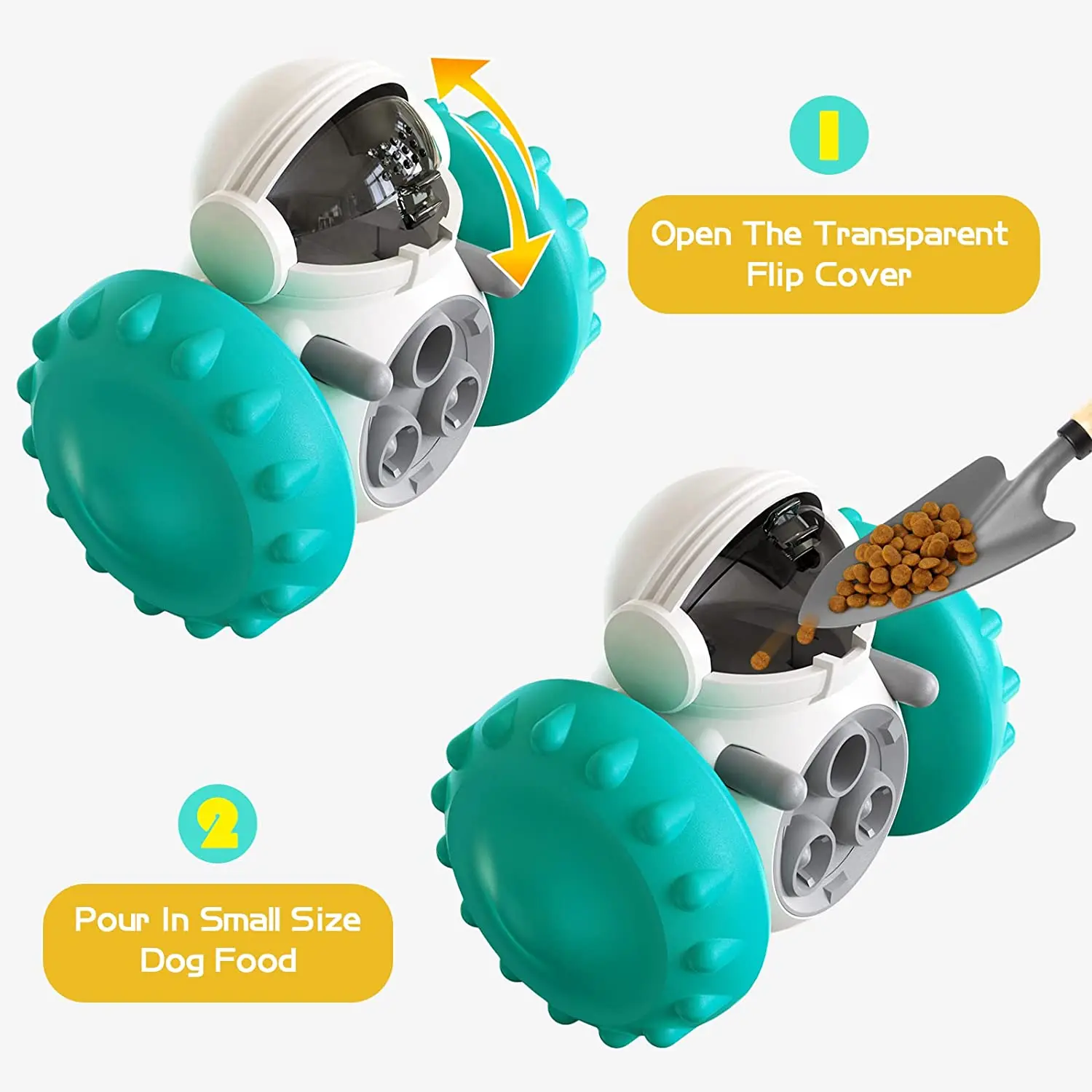 

New Pet Food Dispenser Balanced Car Dog Cat Tumbler Toys Interactive Treat Dispenser Slow Feeder Increases Pet IQ Training Toys