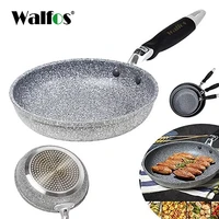 walfos frying pan wok pan non stick pan skillet cauldron induction cooker frying pans pancake pan egg pan gas stove home garden