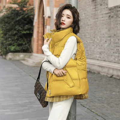 

Women's spring and autumn winter Korean fashion spring and autumn short outer wear down sports vest