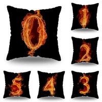 arabic numeral throw pillow cover fire pillows case decor home pillowcase 40x40 cm room aesthetics sofa bed couch office chairs
