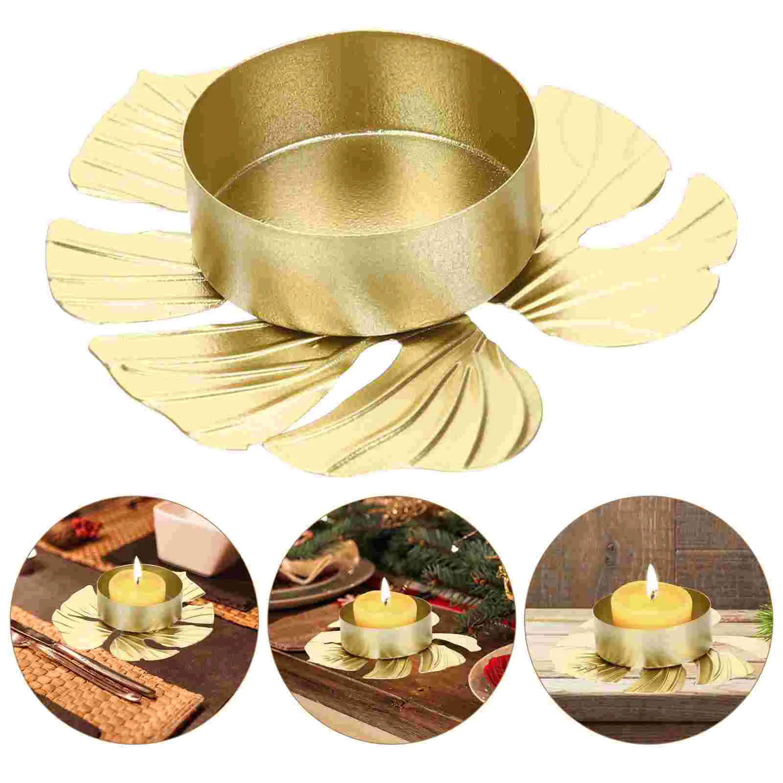 

Holder Holders Metal Tealight Decorative Tabletop Wedding Votive Dinner Leaf Candlestick Cup Rings Aromatherapy Pillar Party