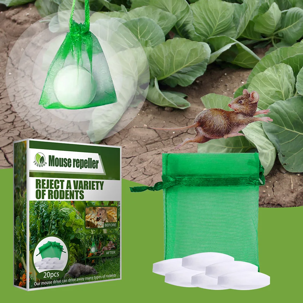 

Natural Harmless Strong Rat Repellent Ball Bag Effective Mouse Rat No Chemical Mouse Repeller Lure Rodent for Home Garden Car