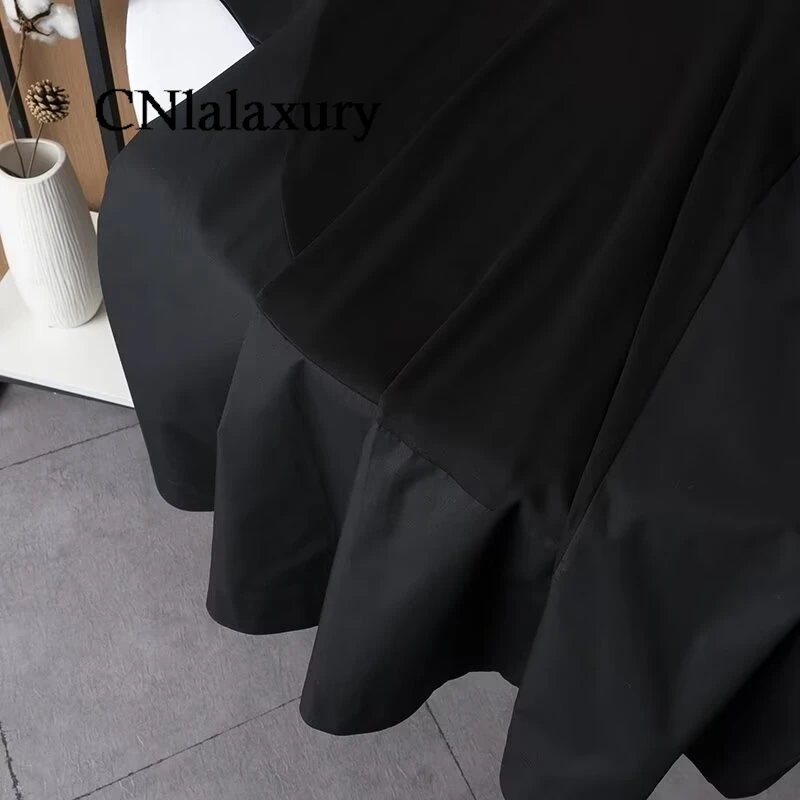 CNlalaxury женское 2024 летнее Новое модное Повседневное платье с коротким рукавом