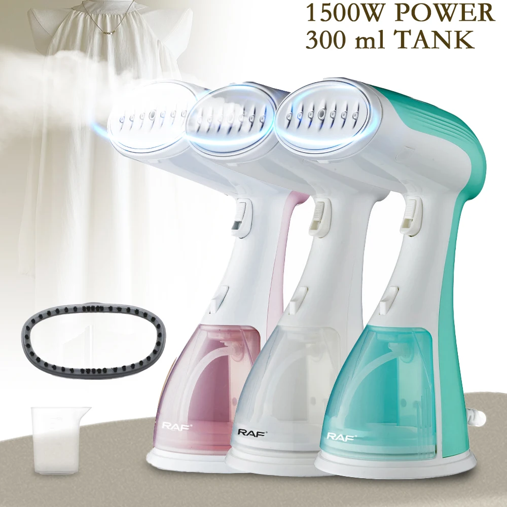 

1500W Handheld Garment Steamer Fabric Wrinkle Remover Clothing Iron with Built-in Ceramic Heating Plate, 300ml Water Tank, EU