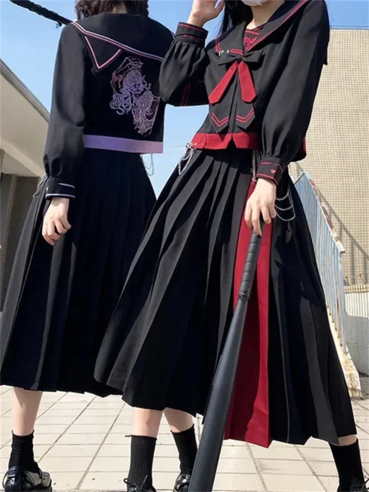 Nicemix JK униформа натуральный оригинальный темный костюм 2023 новый матросский Bad Girl