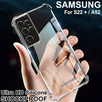 luxury silicone cover for clear case samsung galaxy s22 ultra s21 s20 fe a52 a12 a52s a53 a32 a51 s10 a50 a71 a72 a22 shockproof
