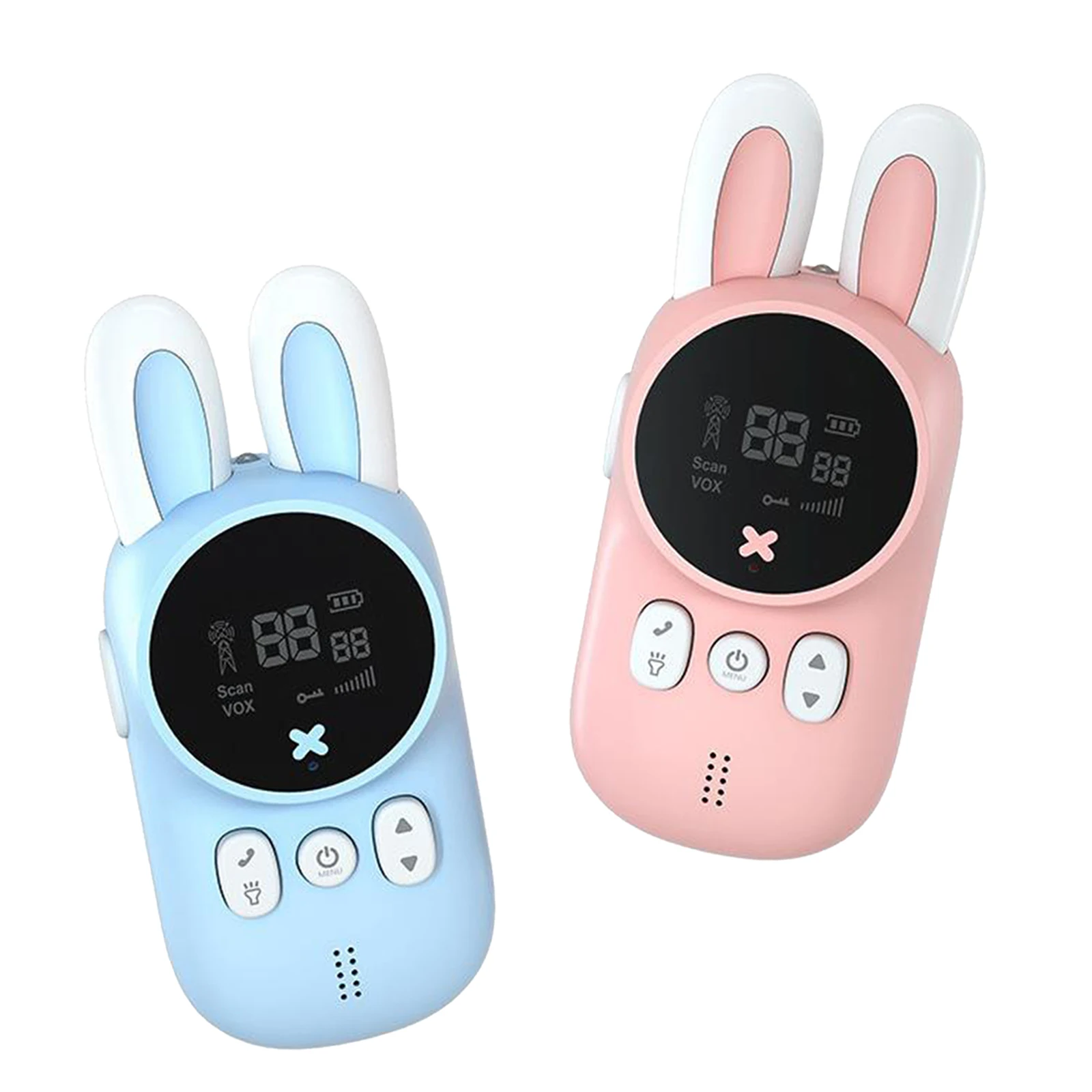 

2 Pack Children's Walkie Talkie Two-Way Wireless Set Mini Toys Handheld Radio Lanyard Interphone Transceiver Birthday Gift 010