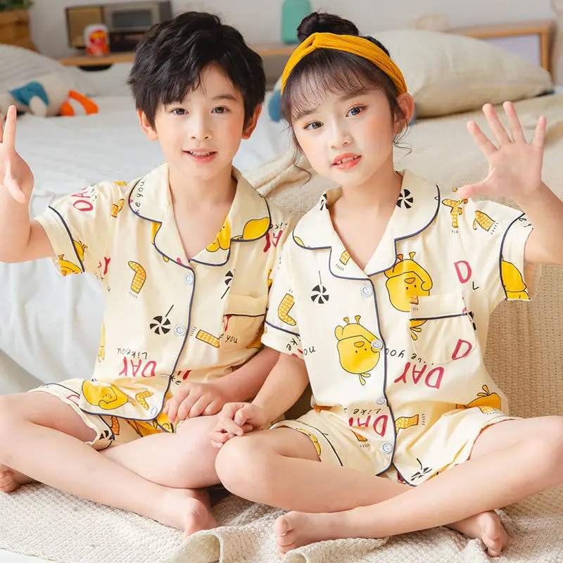 Новый комплект Подростковая Пижама с авокадо летняя коротким рукавом Детская