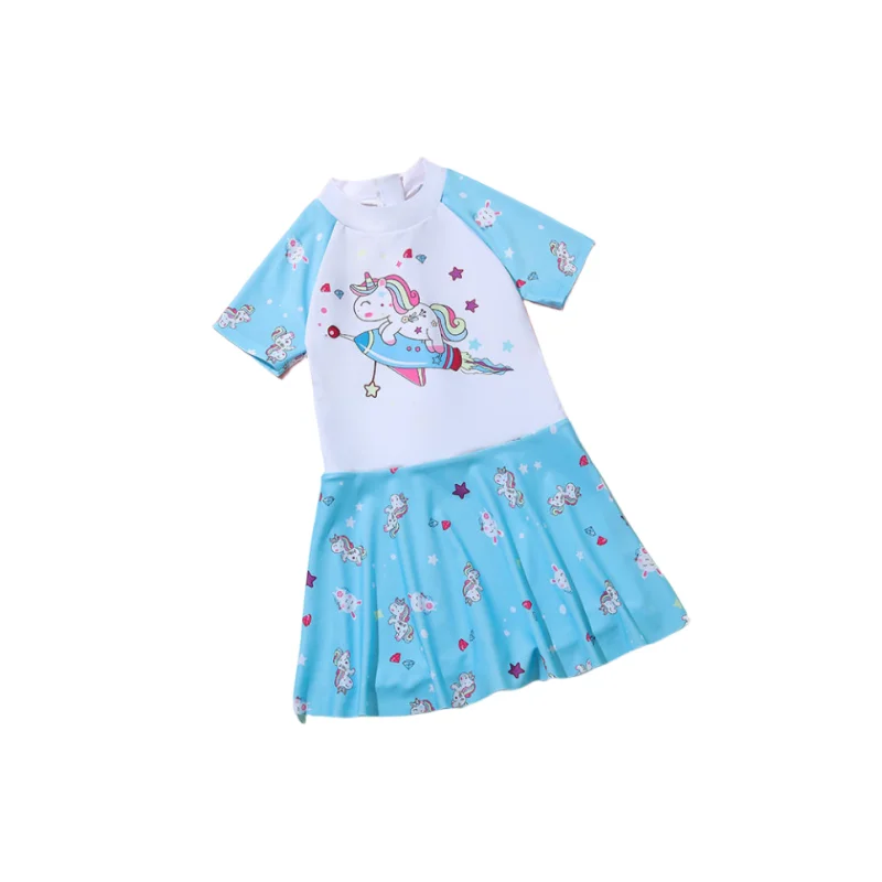 

My Little Pony New Cute Baby Surf Suit Summer Swimsuit Personality Kids Dress Cartoon Kawaii Creative Unicorn Girl Swimsuit Gift