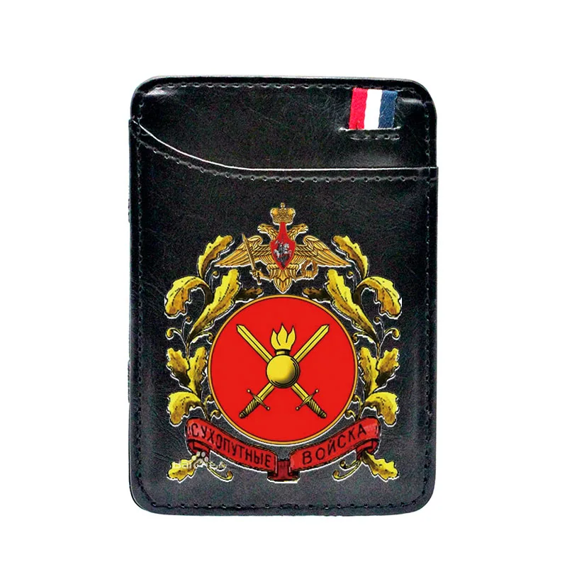 

Сухопутные войска Российской Федерации Printing Leather Magic Wallet Classic Men Women Money Clips Card Purse Cash Holder