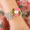 Full Of Rhinestones Hollow Bridal Bangle 116 Interchangeable Elastic Bracelet 18mm Snap Button Bangle Charm Jewelry For Women 3