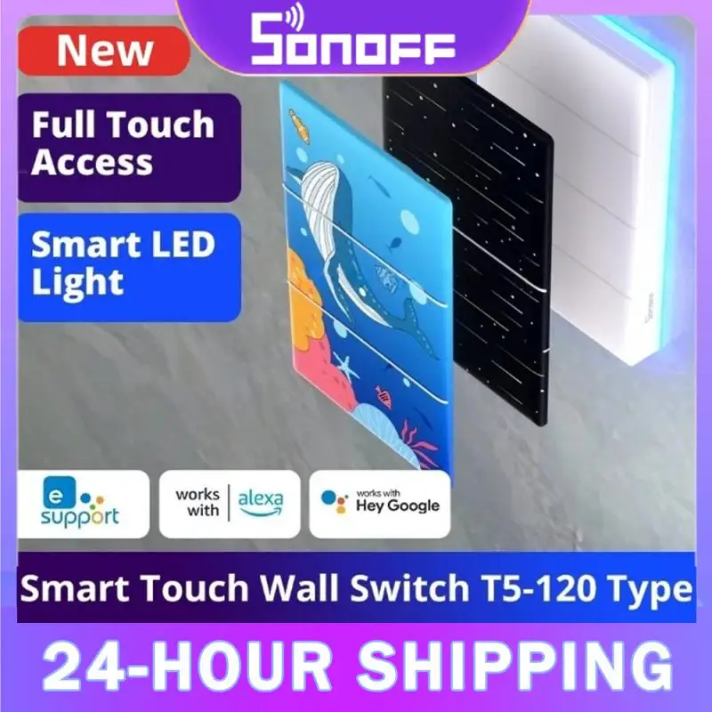 НОВЫЙ SONOFF TX Ultimate T5 Smart Wall Switch Wi-Fi LED Light Edge EWeLink Пульт дистанционного управления