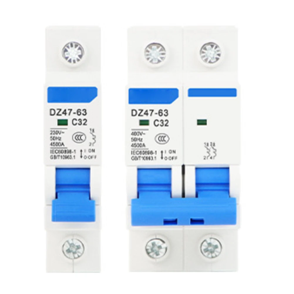 Автоматический выключатель 1/2P DZ47-63 для солнечного фотоэлектрического