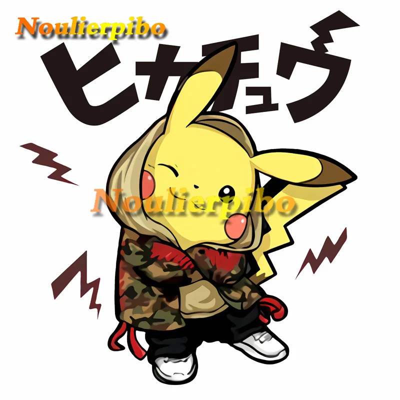 Забавные мультяшные наклейки на автомобиль Покемон хип-хоп Пикачу ПВХ