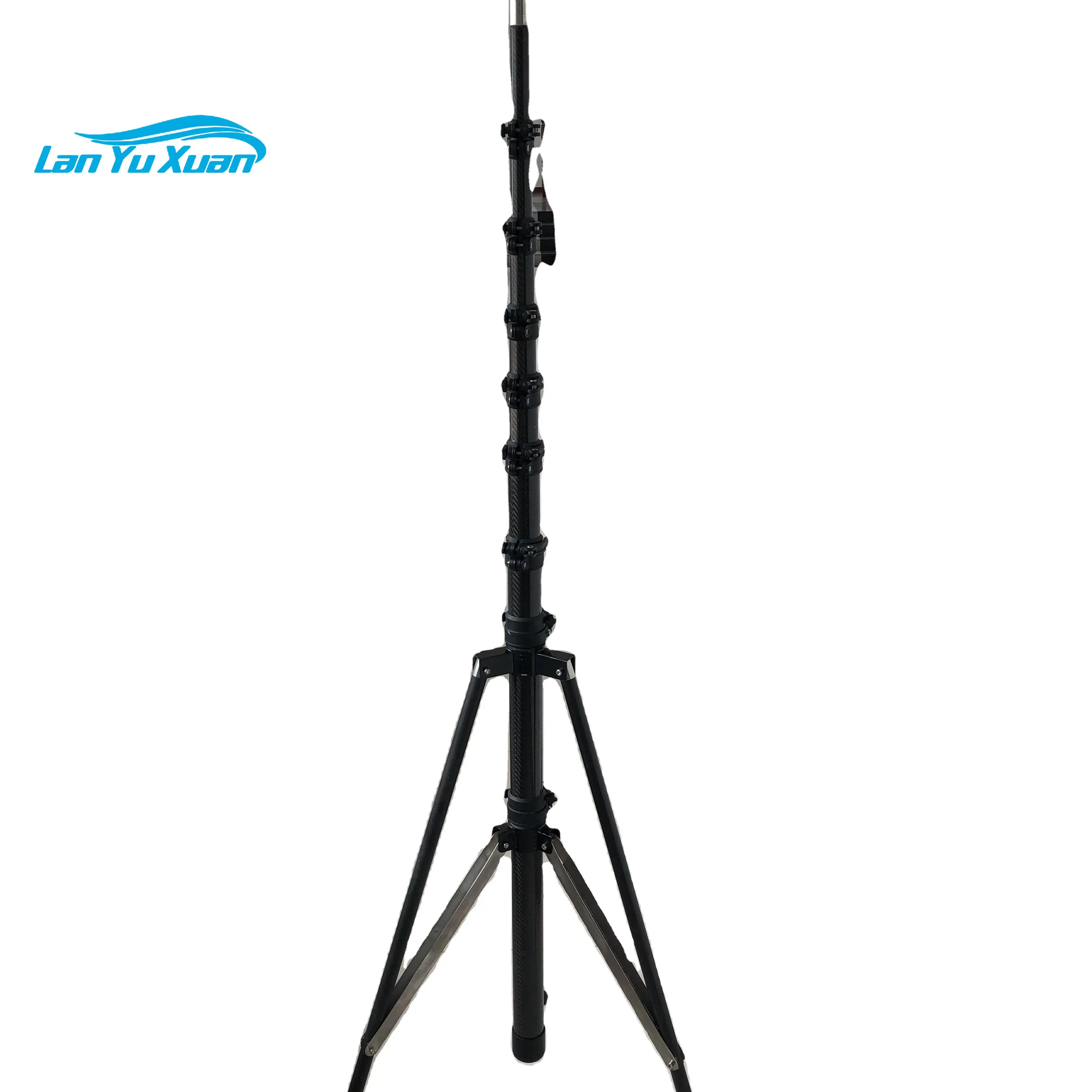 

telescopic pole 20m automatic carbon fiber pole rod for camera GPS with clamps for telescopic poles