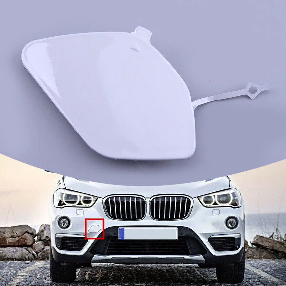 1x белый передний бампер фаркоп крышка для проушины подходит BMW X1 F48 20d 25dx 2016-2019