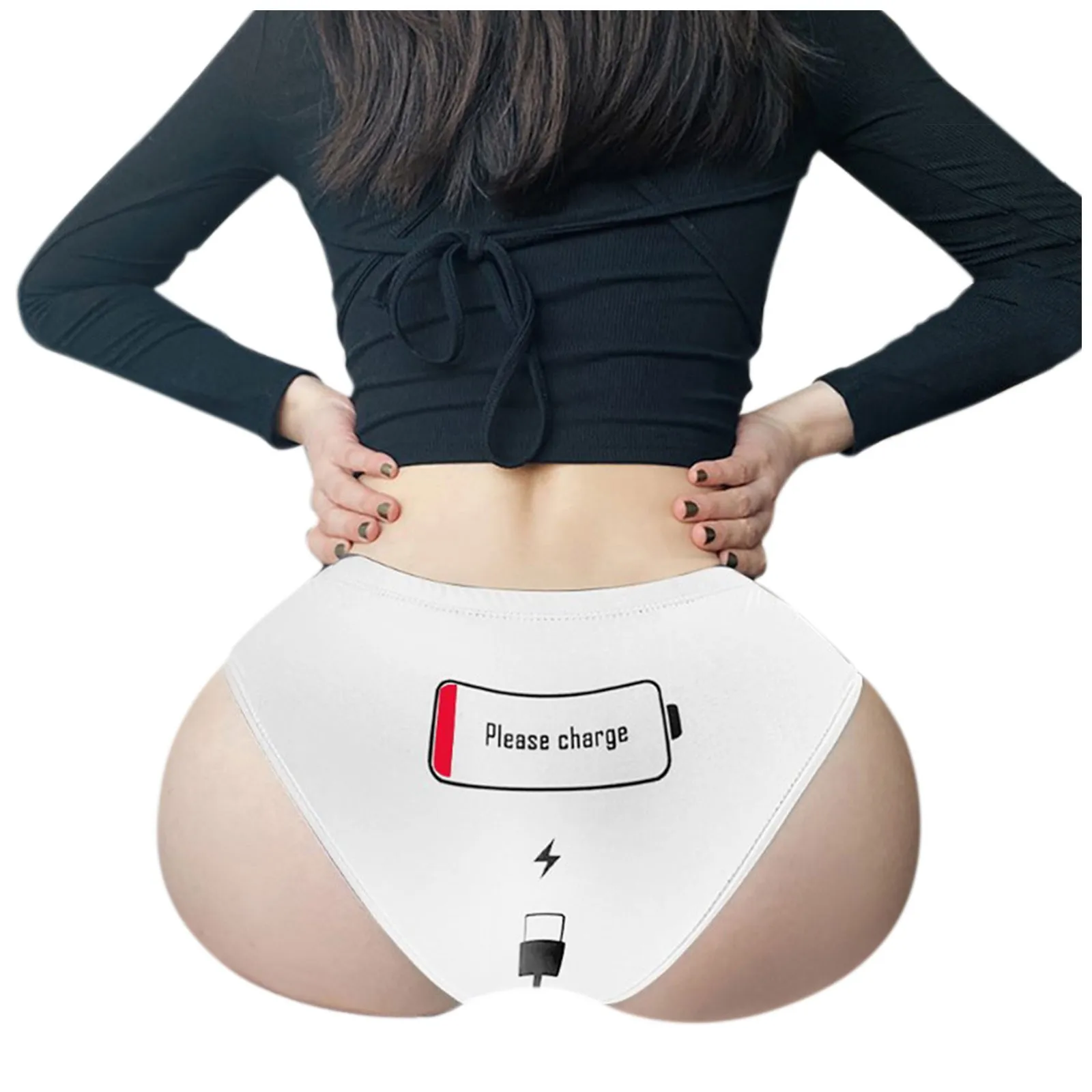 

Сексуальные Мультяшные трусики с зарядным принтом, эластичные мягкие однотонные трусики, мягкие тонкие бесшовные трусики, нижнее белье