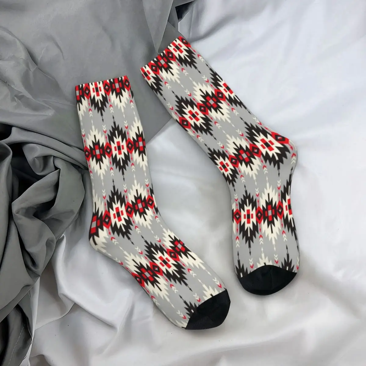 Funny American Southwest Art Basketball Socks Bohemian Polyester Middle Tube Socks for Women Men Breathable