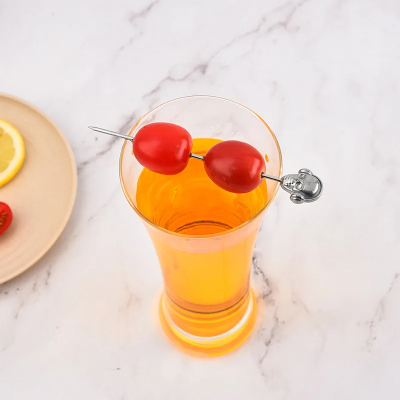 

1PC Skull Cocktail Picks Martini Picks Reusable Olive Picks Garnish Skewer Fruit Toothpicks Tool Acessories