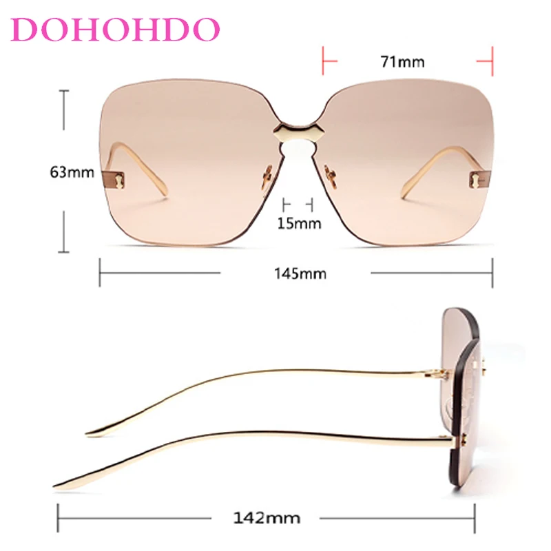 Солнечные очки DOHOHDO без оправы для мужчин и женщин роскошные солнцезащитные
