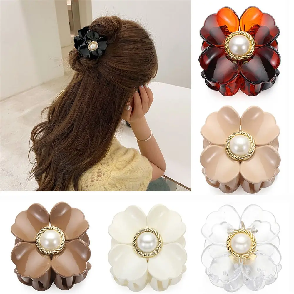 

Women Girls Styling Tool Chic Flower Shape Sweet Crab Hairpins Barrettes Hair Claw Hair Clips