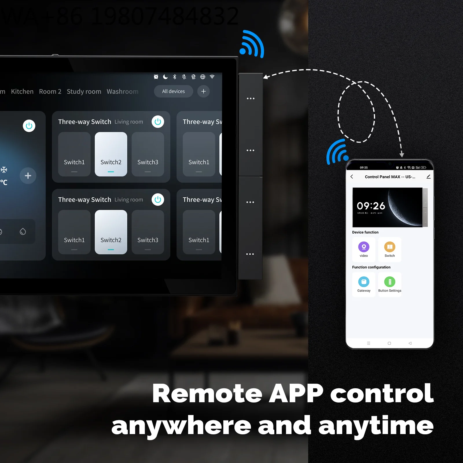 Фото 10-дюймовая центральная сенсорная панель для умного дома с Wi-Fi и Zigbee-шлюзом, интеллектуальная панель для управления сценариями №4