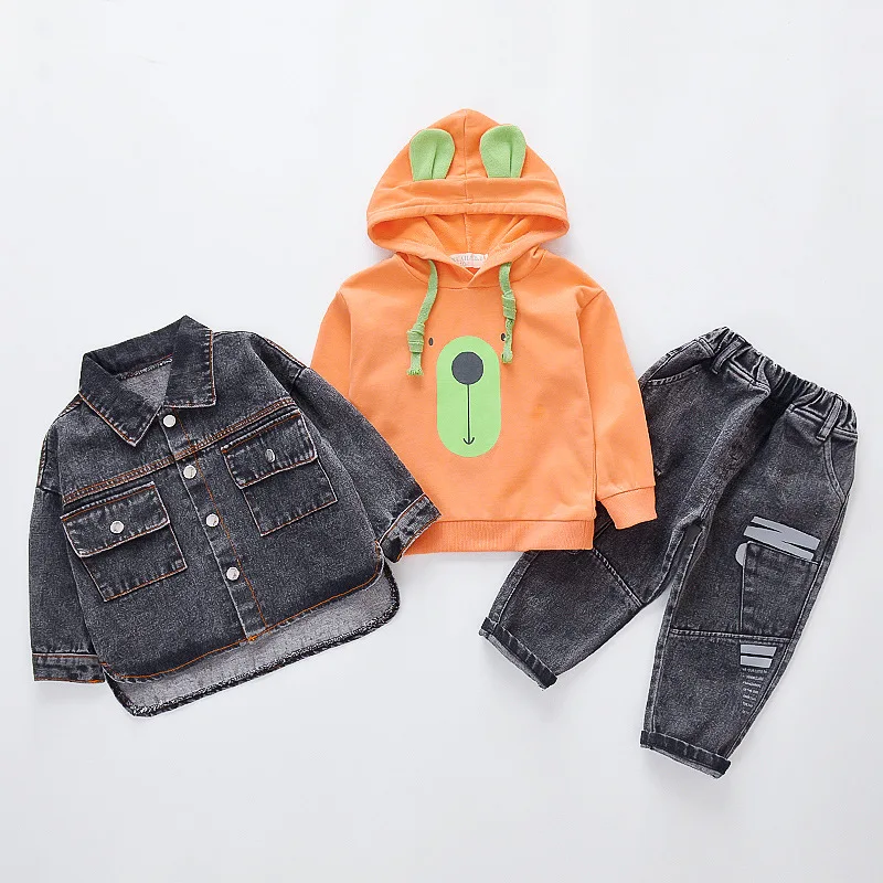 2022 Fashion Autumn Baby Boys Clothes Set Boys Sport Suit Children Sets Kids Clothes Denim Clothes For Boys Clothing 1 3 4 Year