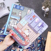 tablet protective case anti fall clear printing faux leather tablet cover folding stand for ipad mini 6