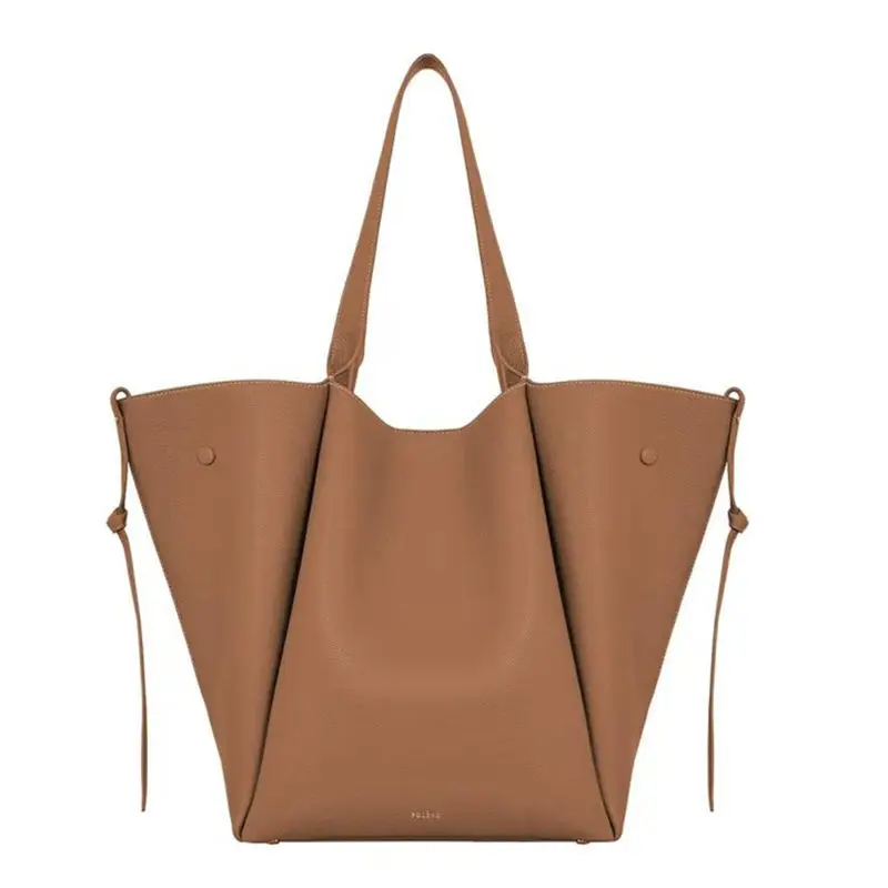 

Оригинальная сумка-тоут для покупок во французском стиле lecaas, Большая вместительная ручная сумка через плечо из крафт-бумаги, вместительные женские сумки