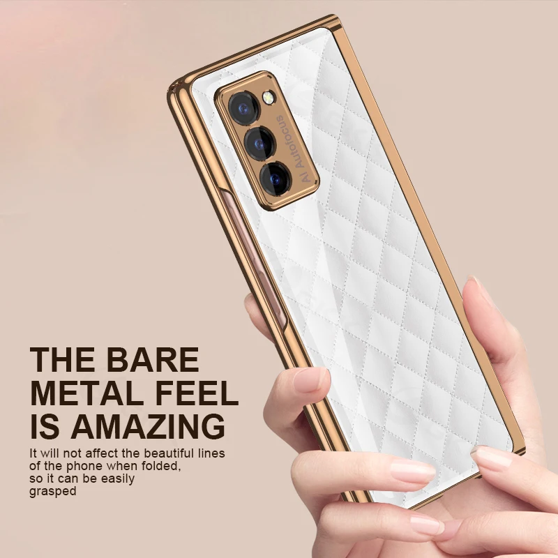 

Чехол GKK для Samsung Galaxy Z Fold 2, роскошный противоударный защитный жесткий чехол с покрытием из стекла для Samsung Galaxy Fold 2 Coque
