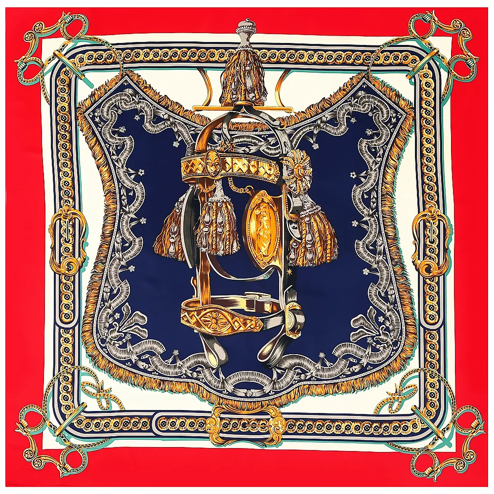 130*130cm European Retro Roman Luxury Ladies Twill Decorative Muffler Women Silk Scarf Sunscreen Shawl Couple Large Square Pareo |