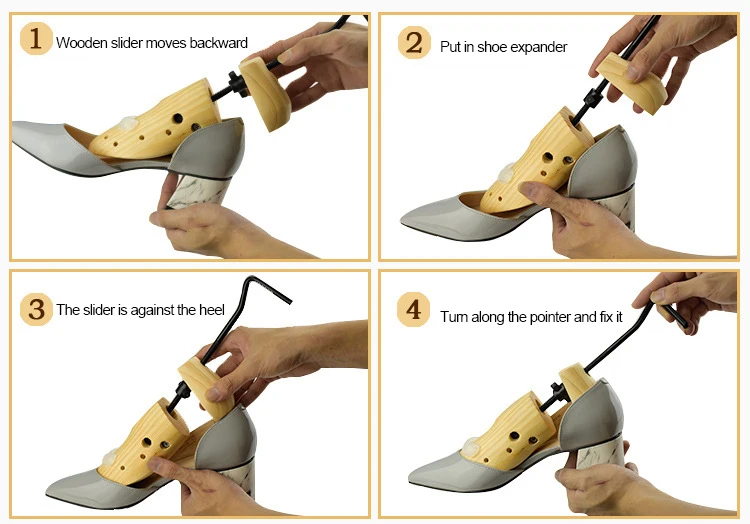 Dropshipping 1pcs 2-Way Wooden Shoe Tree For Men and Women Shoes Expander djustable Shoe Stretcher Shaper Rack Sawol images - 6