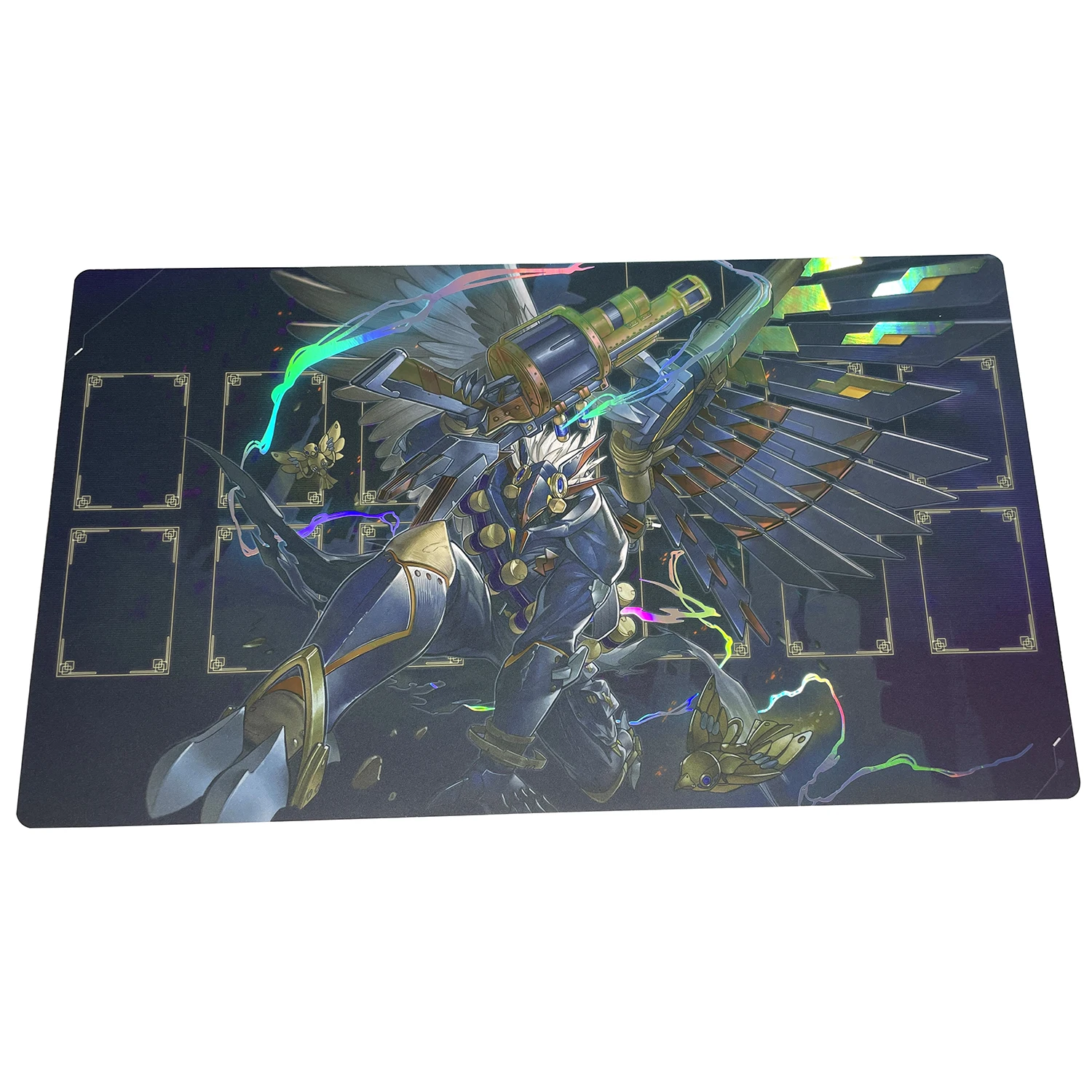 

Голографический Блестящий игровой коврик YGO из фольги шураиг из фольги «Три бригады» 2 мм, блестящий игровой коврик Yu-Gi-Oh, сумка для хранения