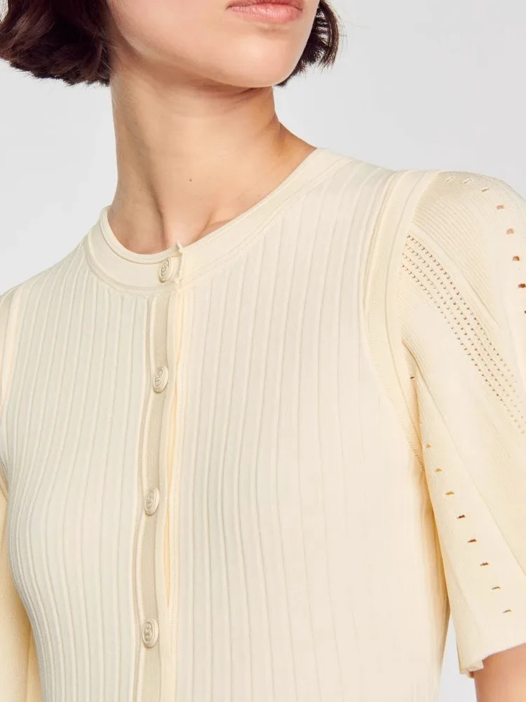 Женское трикотажное платье с коротким рукавом