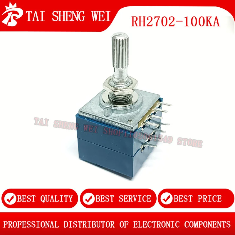

1pcs RH2702-50KA index 50KA RH2702-100KA RH2702-250KA resistor stepping double volume potentiometer RH2702 2702 50KA 100KA 250KA